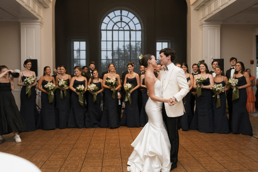 newlyweds at their first dance