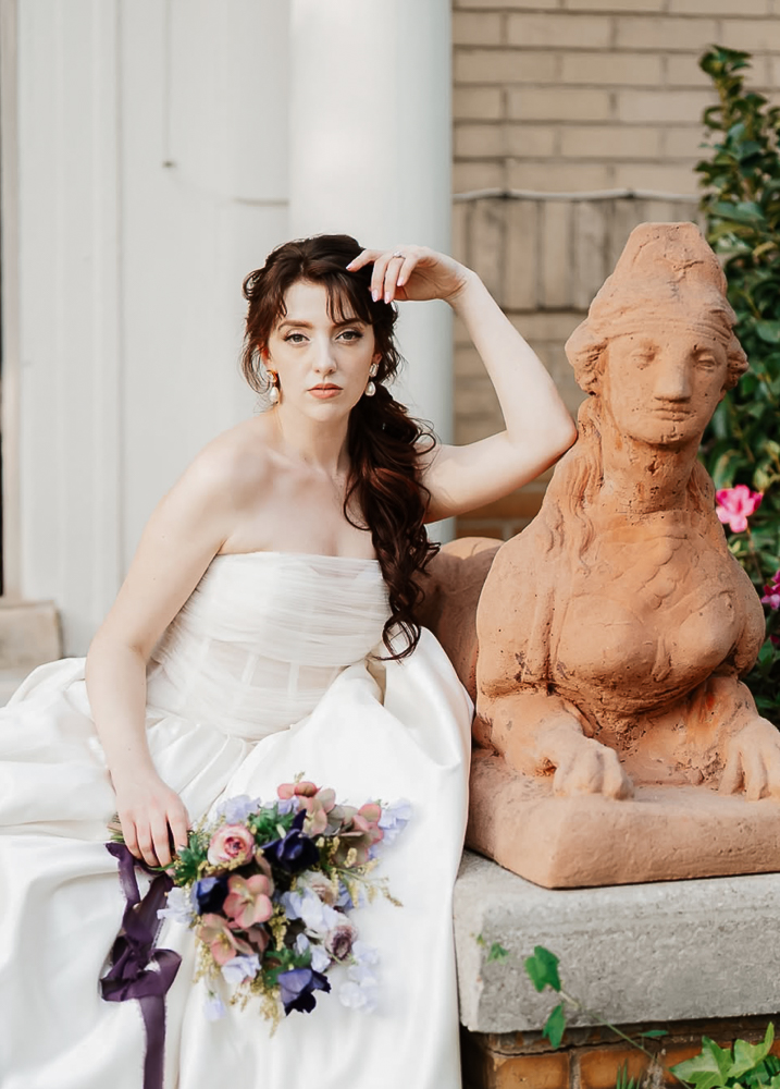 beautiful picture of the bride at her dream wedding in GA
