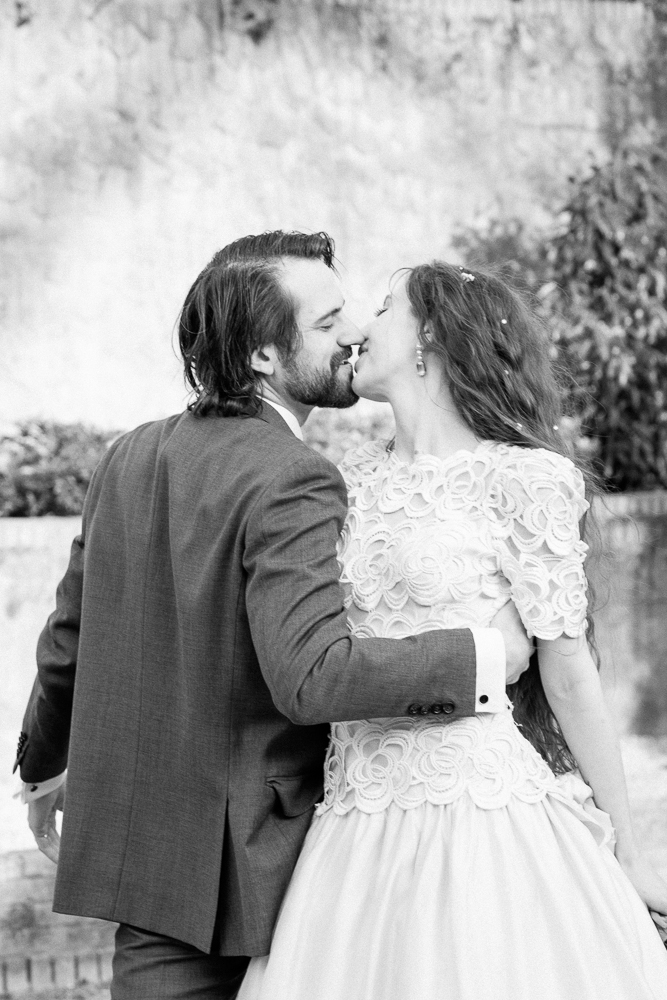 cute picture of the bride and groom at their dream wedding