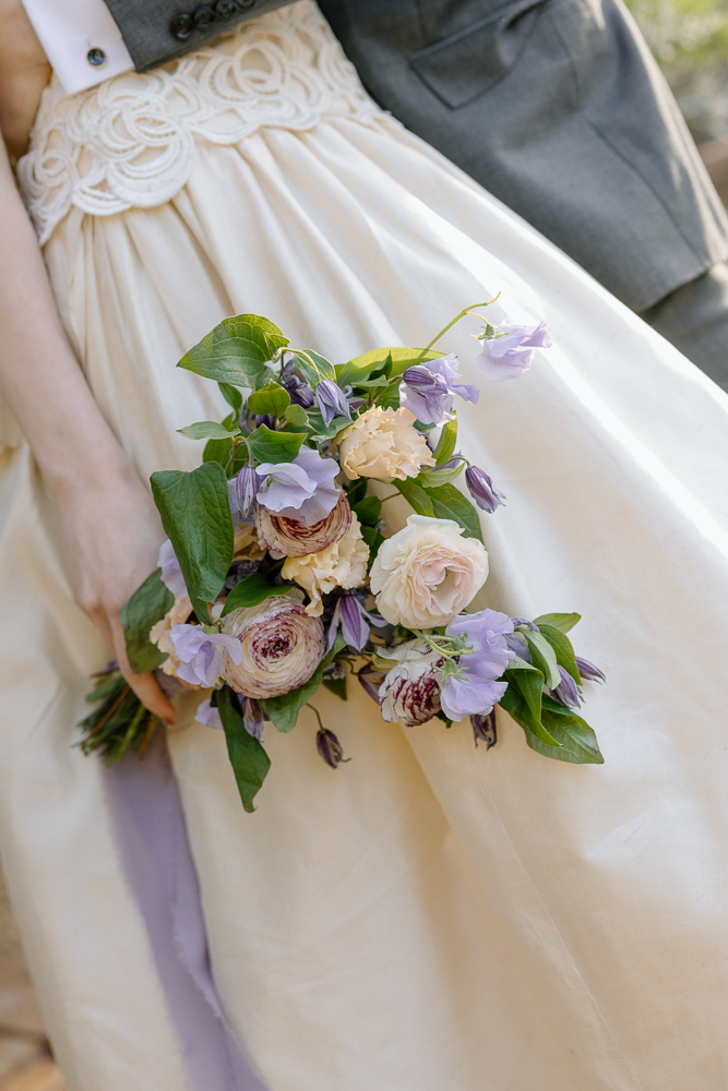 stunning closeup shot of the wedding bouquet