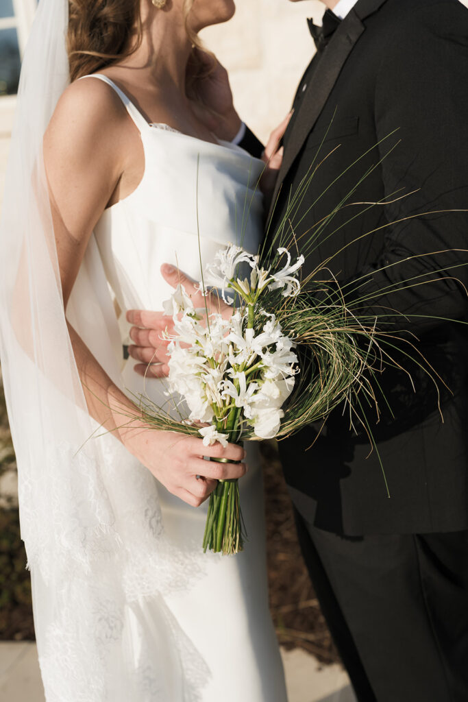 stunning closeup shot of the wedding bouquet