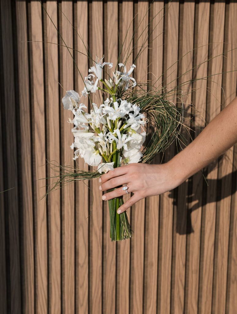 stunning closeup shot of the wedding bouquet