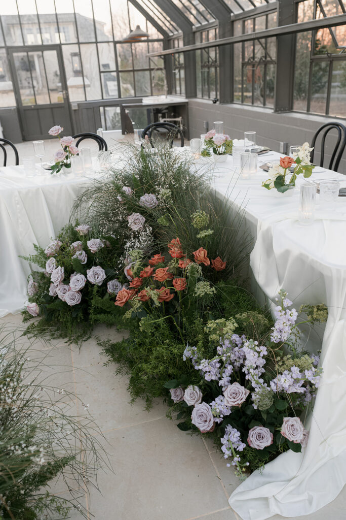 stunning florals at the wedding reception