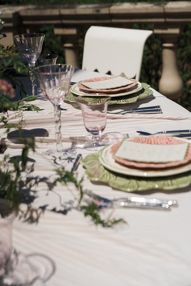 colorful wedding reception details