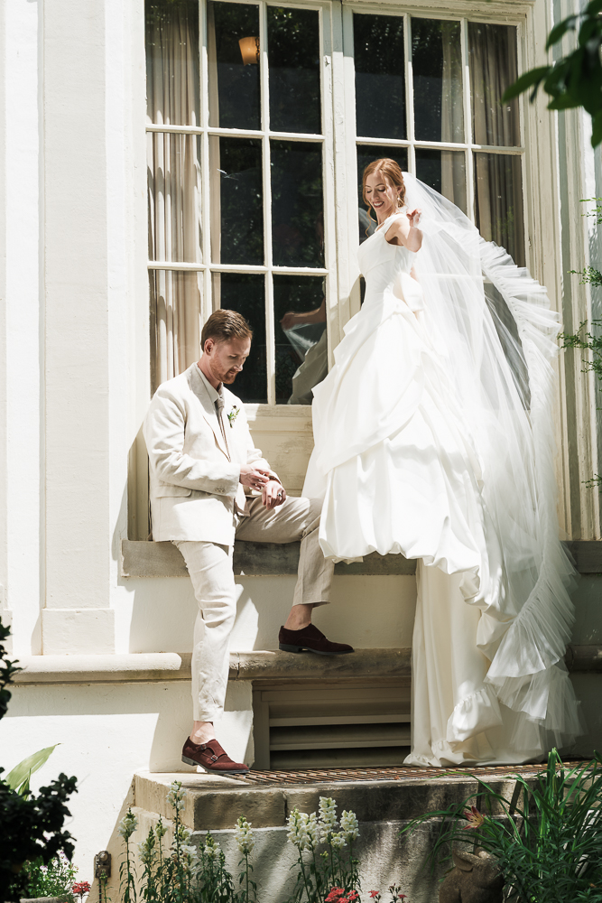 cute picture of the bride and groom at their dream wedding
