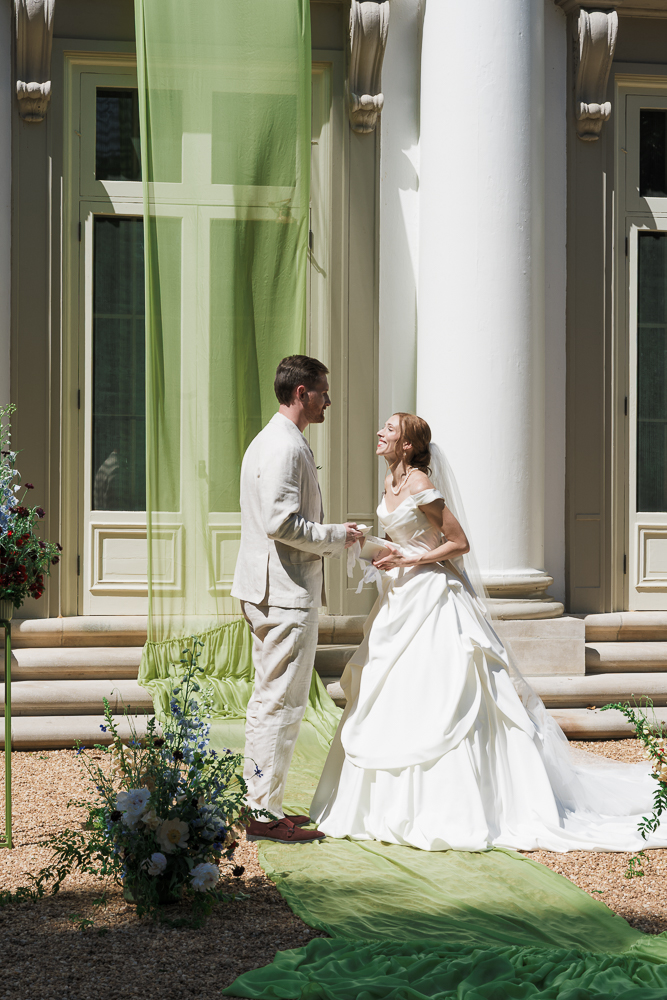 cute picture of the bride and groom at their dream wedding