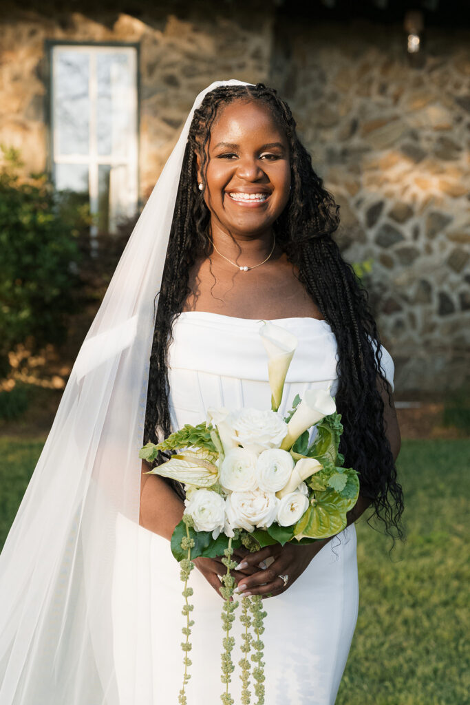 stunning portrait of the bride at her dream wedding day
