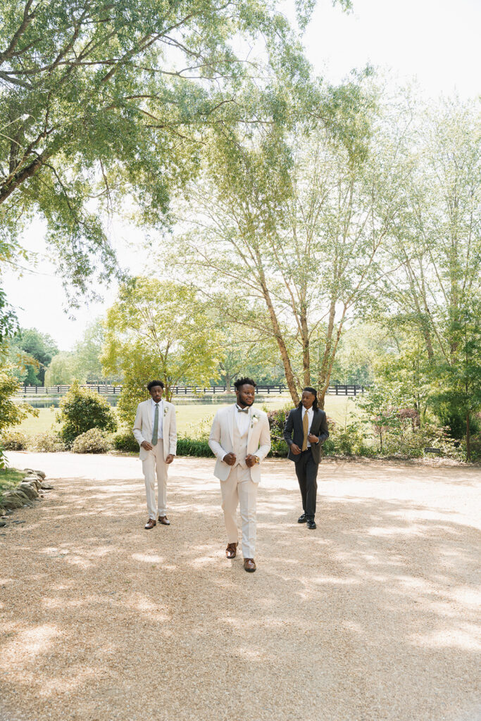 portrait of the groom and his friends