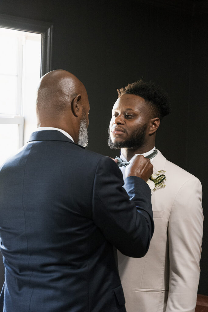 groom getting ready for his dream wedding ceremony