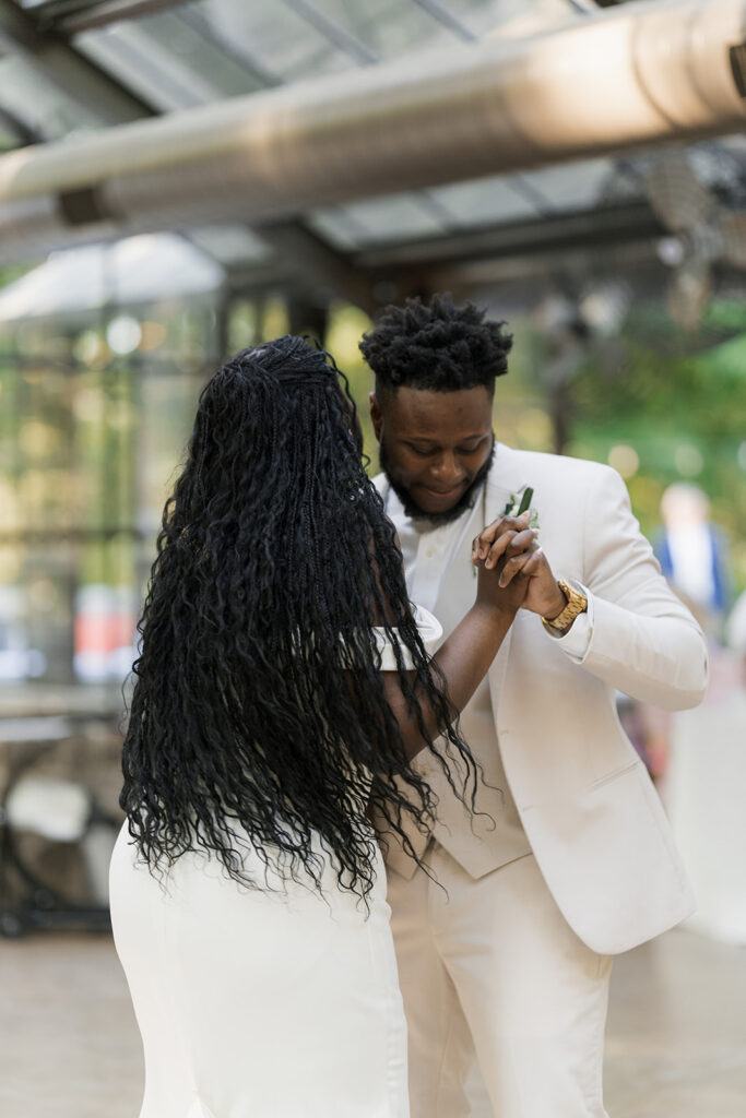 newly married couple at their dream wedding reception
