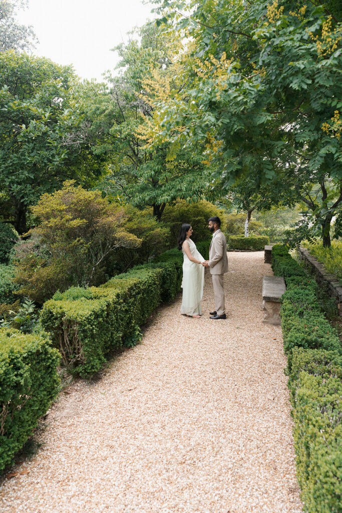 couple holding hands during their photoshoot