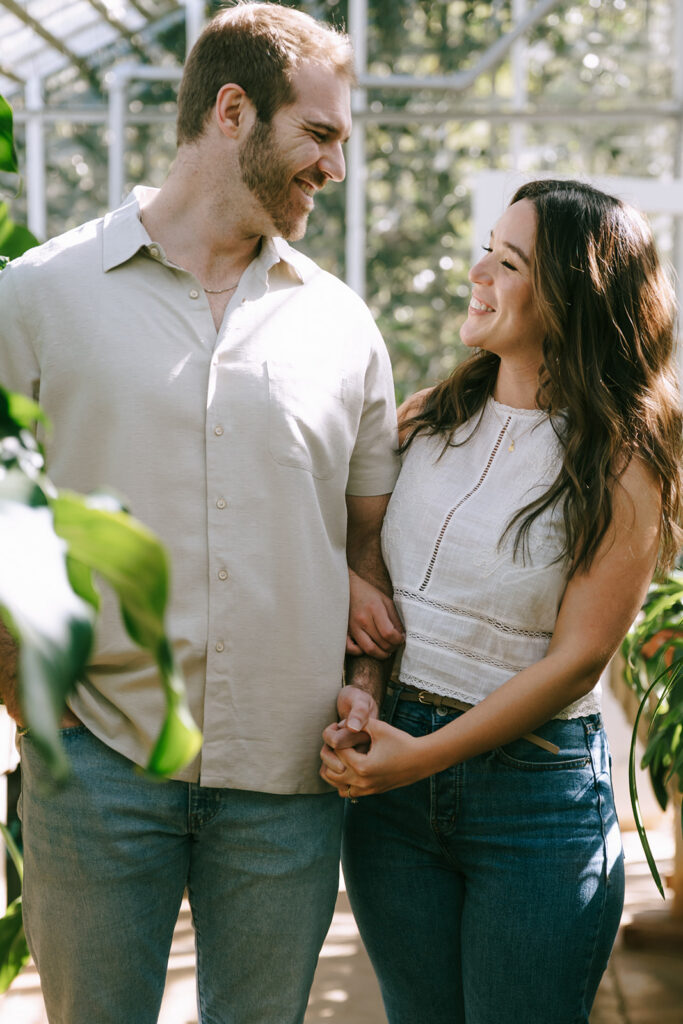 couple laughing with each other during their photoshoot